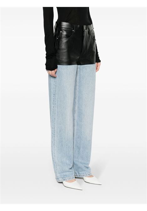 Jeans dritti con design a pannelli in blu e nero - donna ALEXANDER WANG | 4DC1244246471A